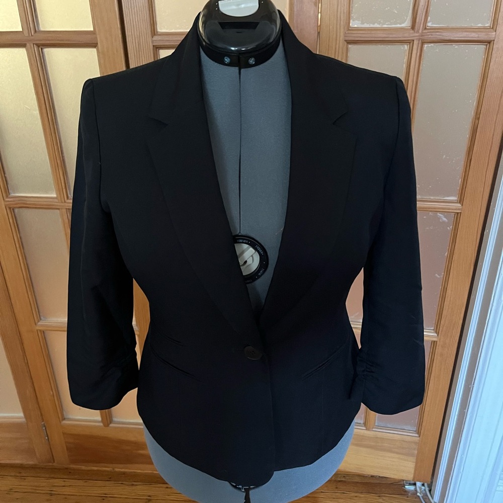 Beautifully Tailored 9&Co Black 3/4 Sleeve Women's Blazer Jacket - Picture 2 of 5